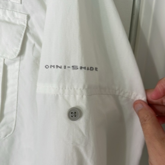 Columbia PFG Omni-Shade White Button-Up Shirt Size XL - Picture 4 of 11